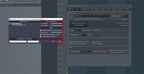 Настройка asio4all в программе FL Studio