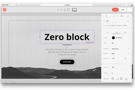 Адаптивный дизайн с использованием сетки в Тильде Zero Block