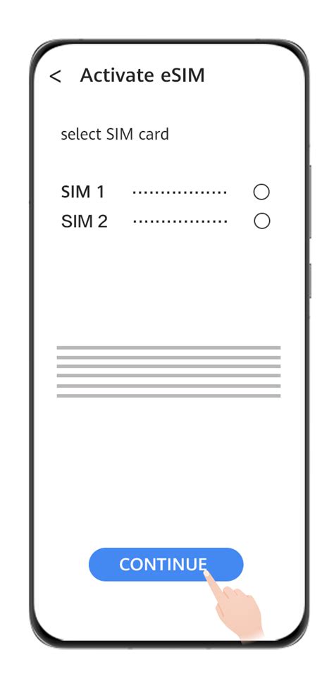 Активация eSIM-карты: подтверждение с помощью полученного от оператора кода