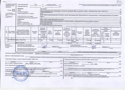 Важные данные о поставщике и получателе в счет-фактуре на предварительную оплату