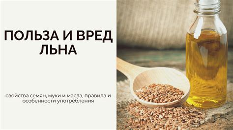 Вкусовые и ароматические особенности продуктов льна: сравнение льняного масла и льняных семян