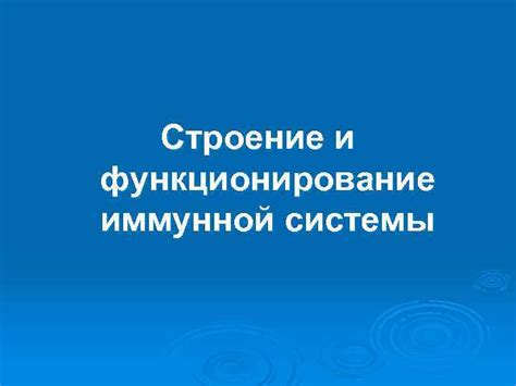 Влияние селена на функционирование иммунной системы