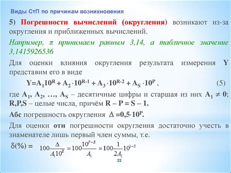 Выбор единицы округления: определение погрешности