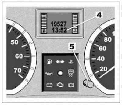 Выбор и установка времени на цифровых часах автомобиля