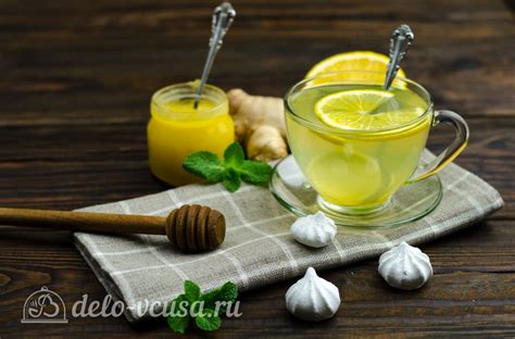 Горячие напитки с ароматным имбирем и свежим лимоном