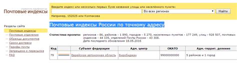 Значение почтового индекса в контексте адресной идентификации