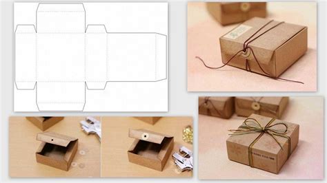 Идея 2: Крафтовые подарочные коробки из прочного картона и красочной бумаги