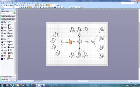 Изменение формы объекта в Visio 2007