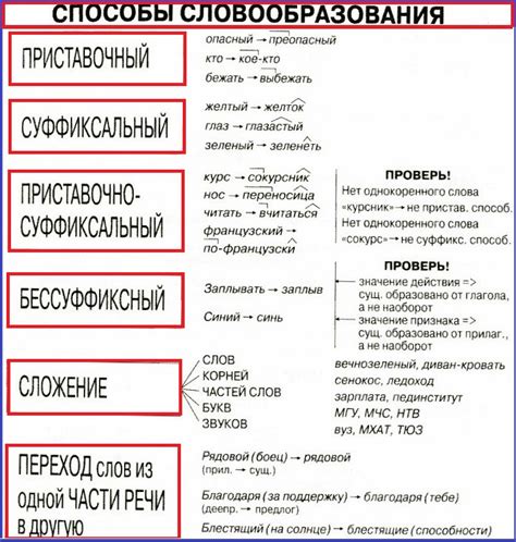 Изучение структуры и словообразования русского языка