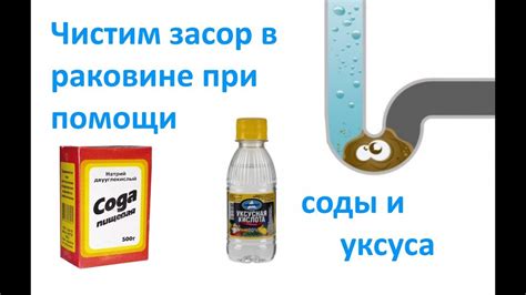 Использование соды и уксуса для удаления остатков пищи