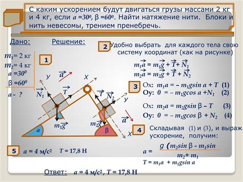 Исчисление значений величины при угле наклона 50°: практические задачи