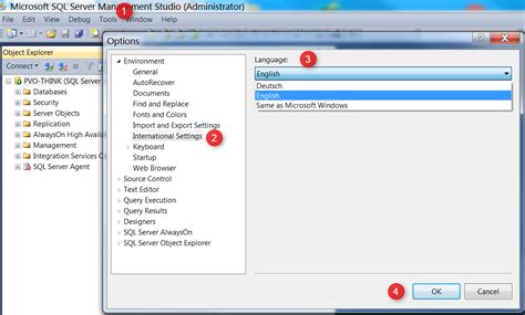 Как изменить язык Microsoft SQL Server Management Studio на русский: детальное руководство