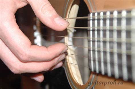 Классическое объединение рук в игре на гитаре