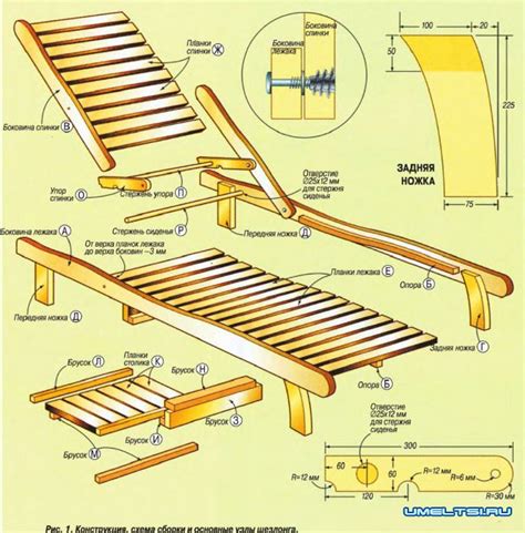 Конструкция шезлонга: основные элементы и функциональность