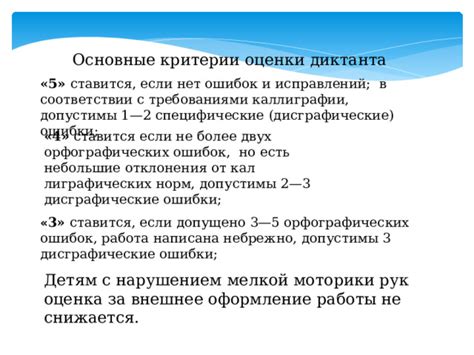 Критерии оценки диктанта: взгляд с разных сторон