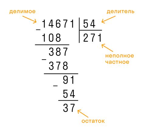 Метод разделения числа на делитель с вычислением остатка и его применение