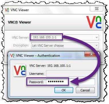Настройка VNC клиента для осуществления удаленного доступа