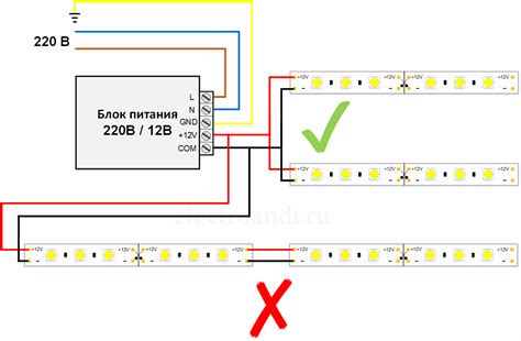 Неправильное подключение питания