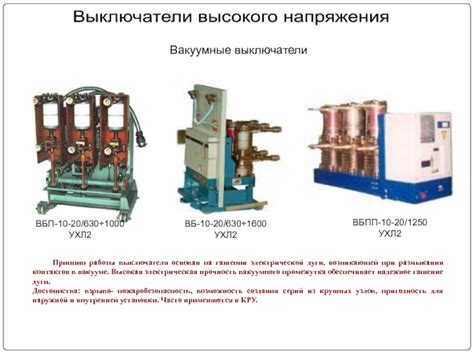 Образование дуги при размыкании контактов выключателя