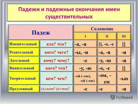 Обращение к окончаниям и склонениям: важный аспект использования русского языка