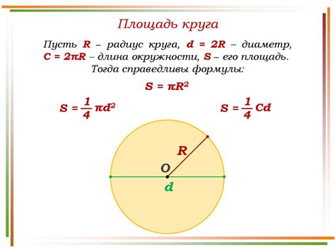 Определение и формула площади окружности