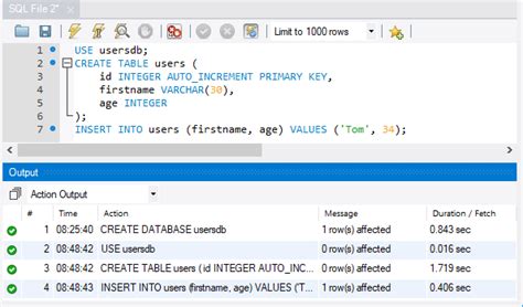 Определение и функционал таблицы в MySQL Workbench