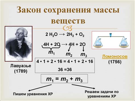 Определение количества вещества на основе измерения массы в простых химических реакциях