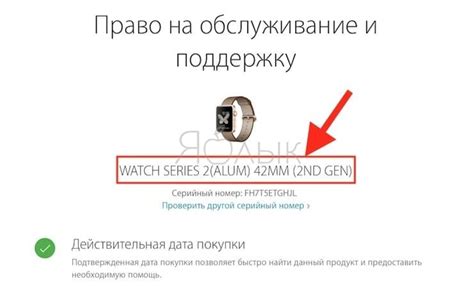 Определение модели Apple Watch по серийному номеру