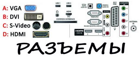 Определение соединительных разъемов на телевизоре и ясен