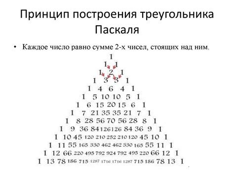 Определение среднего значения в структуре треугольника Паскаля