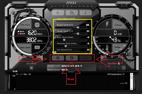 Оптимизация параметров отображения в MSI Afterburner