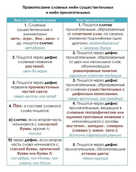 Орфографические правила в русском языке