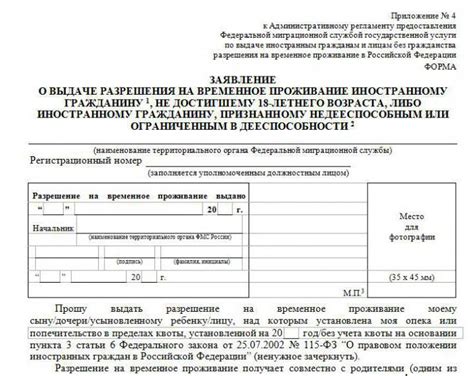 Основные документы необходимые для получения разрешения на проживание в Российской Федерации