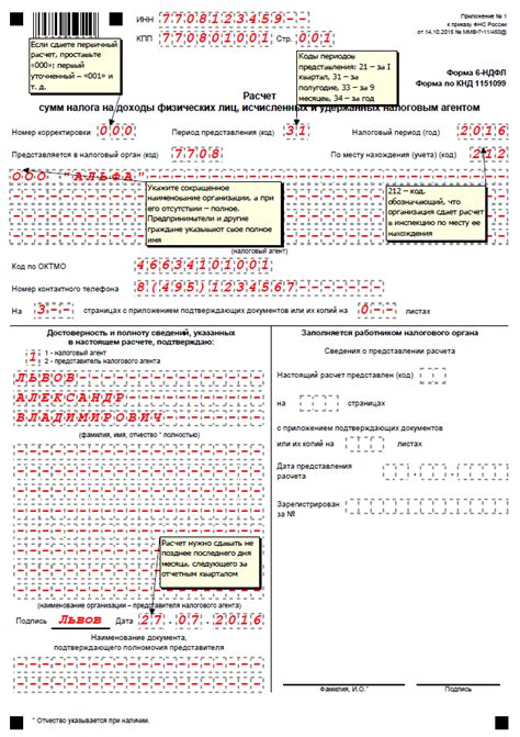 Основные особенности и задачи формы 6-НДФЛ