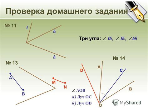 Основные понятия геометрических углов