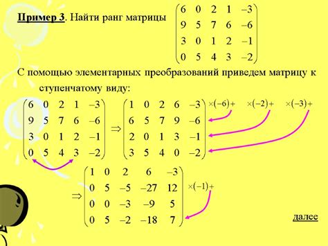 Основные понятия ранга матрицы размерности 2х2