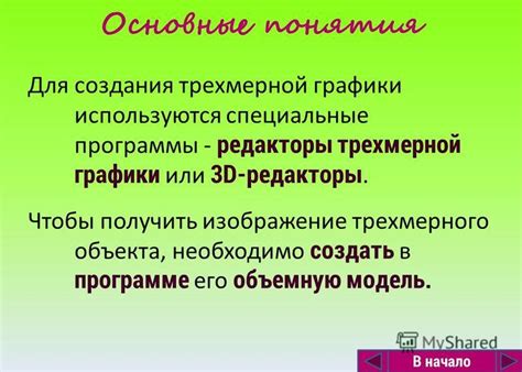 Основы работы в популярной трехмерной графической программе