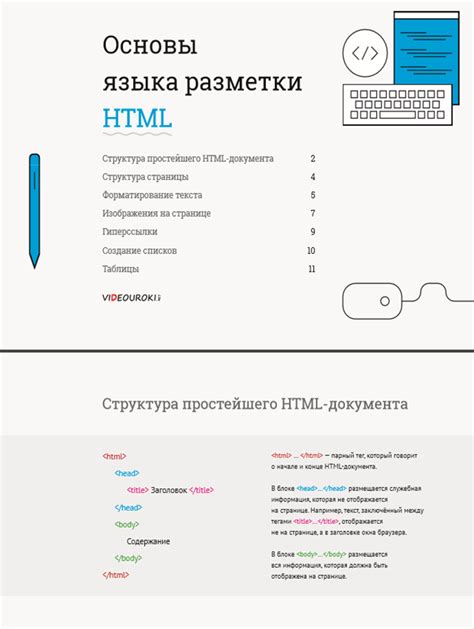 Основы разметки HTML