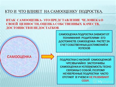 Оценка собственных достижений и качеств