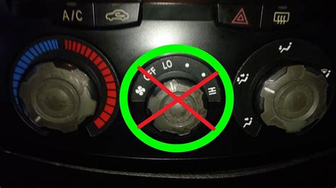 Ошибка при отключении системы обдува салона автомобиля Lexus RX330