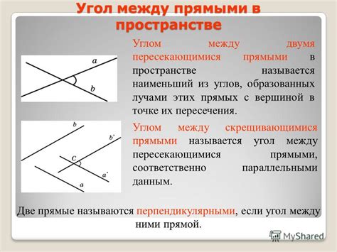 Пересечение прямых и формирование углов