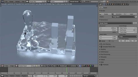 Подготовка окружения для формирования жидкости в программе Blender