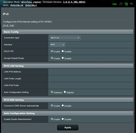 Подключение и настройка протокола IPv6 на роутере ASUS: полное руководство по шагам