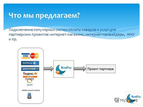 Подключение платежных систем и партнерских программ