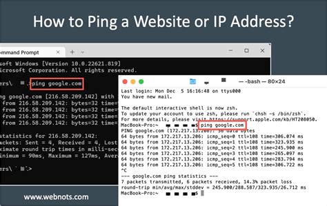 Получение IP-адресов с помощью команды ping