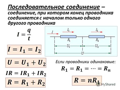 Последовательное соединение составных элементов конструкции