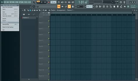 Поэтапное создание нового проекта в программе FL Studio