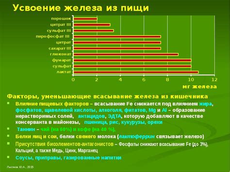 Проблема чрезмерного потребления железа из пищи