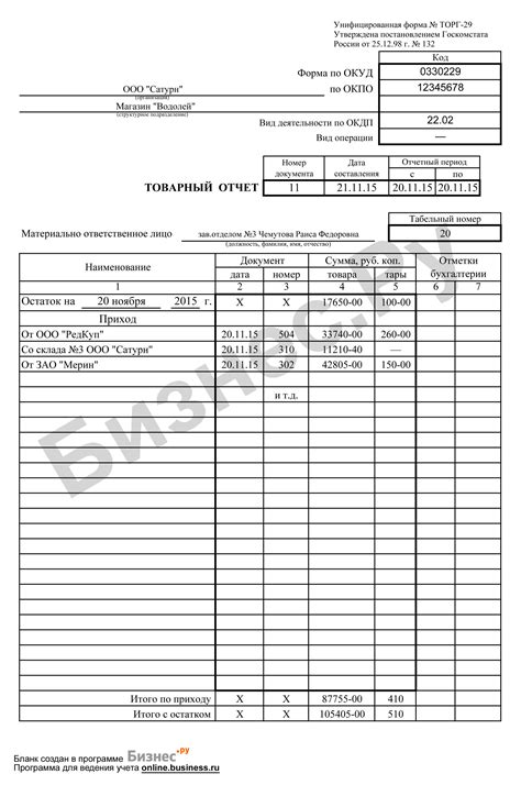 Проверка и подтверждение отчета