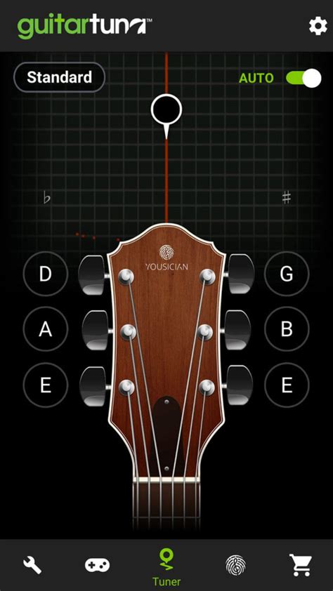 Процедура установки и запуска на вашем мобильном устройстве приложения для настройки гитары: